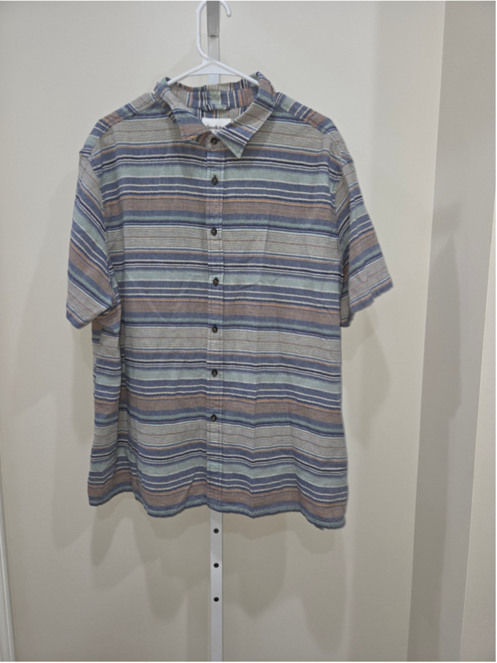 •Goodfellow & Co• Men's Casual Button Down Shirt XXL Blue Grey Striped